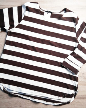 Camiseta manga larga punto líneas