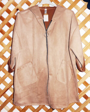 Chaqueta larga "antelina"