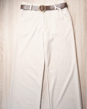Pantalón palazo con cinturón