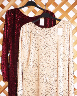 Vestido corto lentejuelas